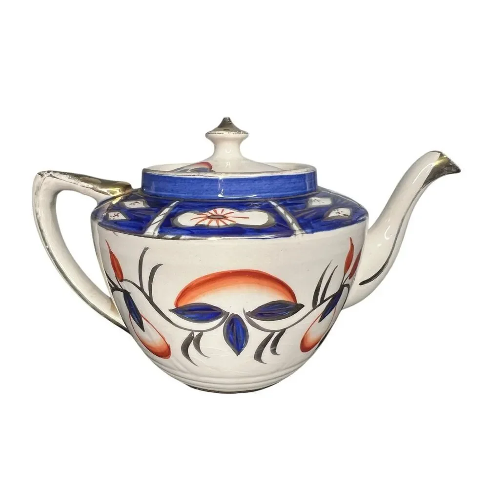ARTHUR WOOD‎ ENGLAND TEAPOT IMARI GAUDY WELSH VINTAGE 3783